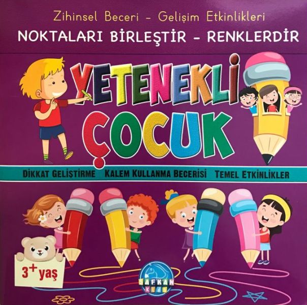 Zihinsel Beceri Gelişim Etkinlikleri Noktaları Birleştir Renklendir Yetenekli Çocuk 3+
