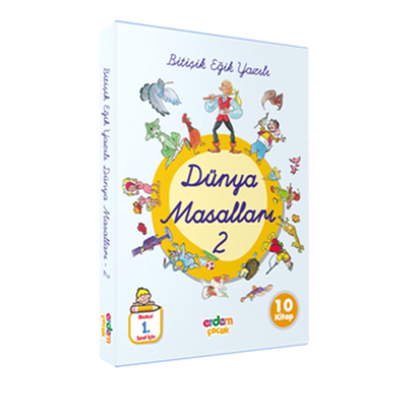 Bitişik Eğik Yazılı Dünya Masalları 2  (10 Kitap)