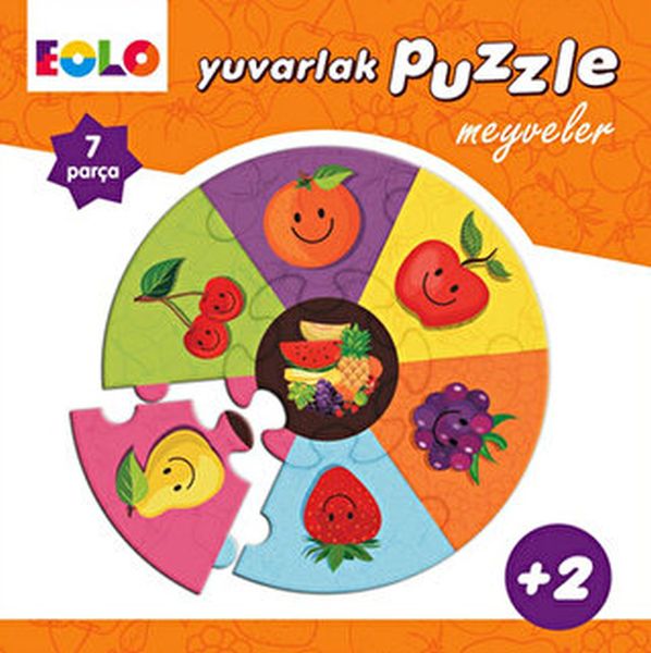 Yuvarlak Puzzle - Meyveler; 2 Yaş ve Üzeri