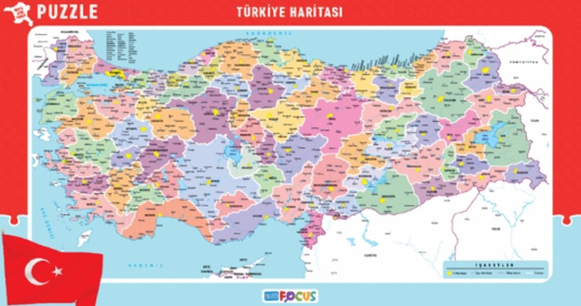 Blue Focus Türkiye Haritası ( Büyük Boy ) – Puzzle