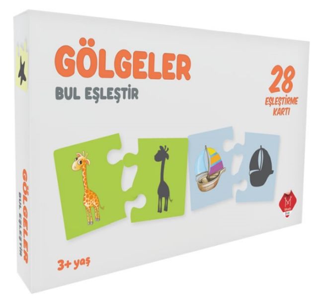 28 Eşleştirme Kartı -Gölgeler -Bul Eşleştir 3+
