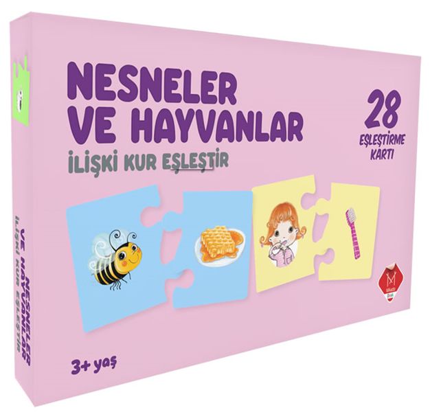 28 Eşleştirme Kartı - Nesneler ve Hayvanlar-İlişki Kur Eşleştir 3+