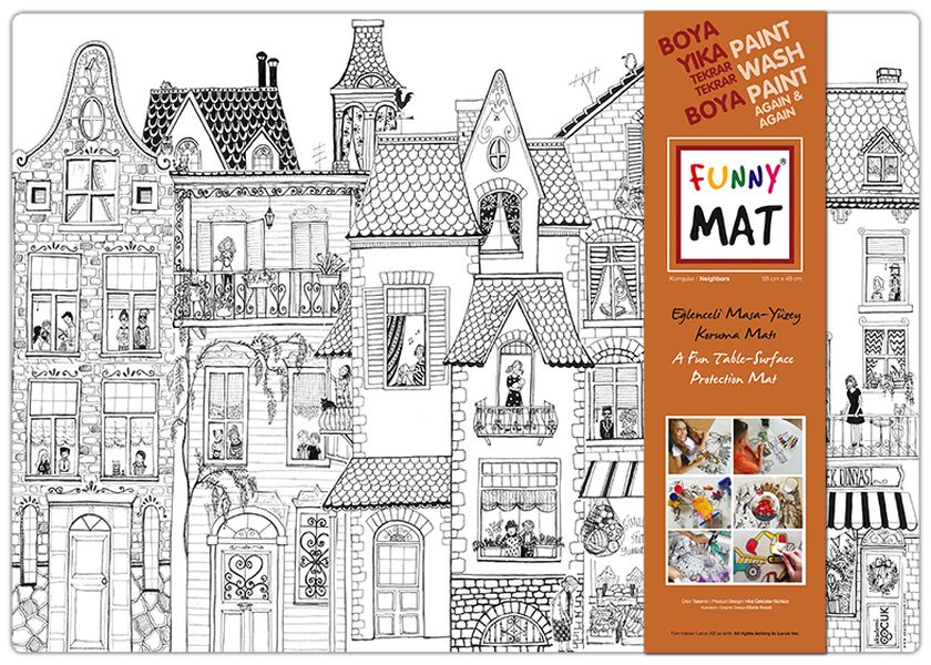 Funny Mat - Komşular (Büyük Boy) - 68x48cm