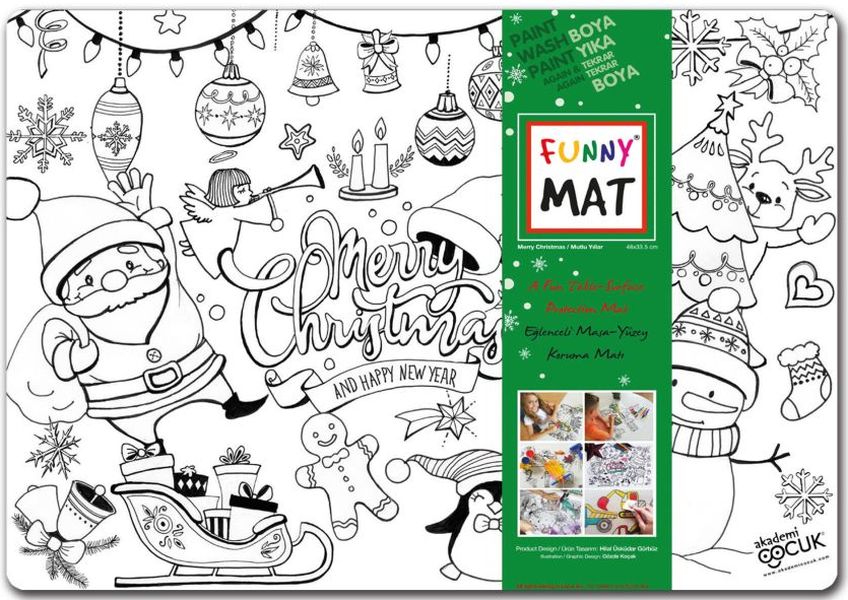 Funny Mat - Yeni Yıl - 33,5x48cm