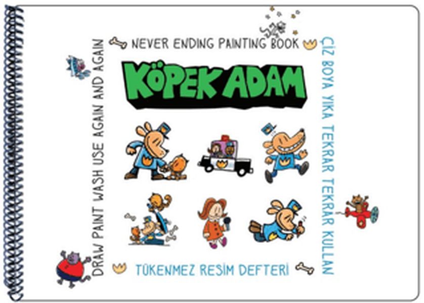 Funny Mat Tükenmez Resim Defteri Köpek Adam 2