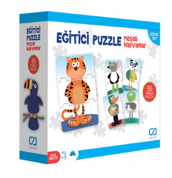 Neşeli Hayvanlar - Eğitici Puzzle
