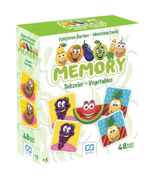 Meyveler - Sebzeler - Memory Eşleştirme Kartları