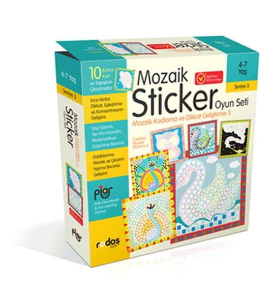 Mozaik Sticker (Çıkartma) Oyun Seti -Seviye 3