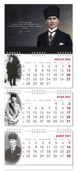 2027 Atatürk Gemici Duvar Takvimi - Gazi
