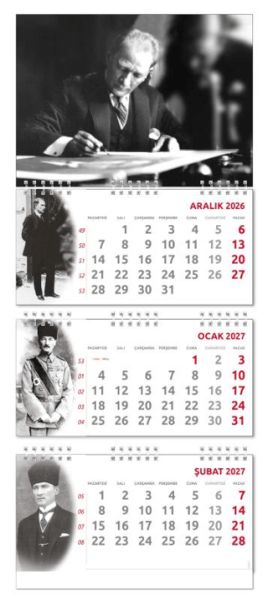 2027 Atatürk Gemici Duvar Takvimi - İmza