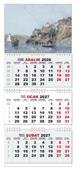 2027 Gemici Duvar Takvimi - Sandal Sefası