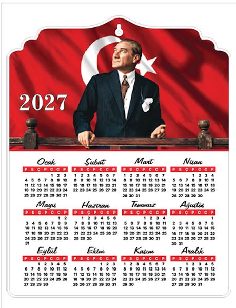 İstikbal 2027 Ahşap Atatürk Duvar Takvimi