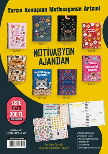 Motivasyon Ajandam (8 Çeşit - 24 Adet)