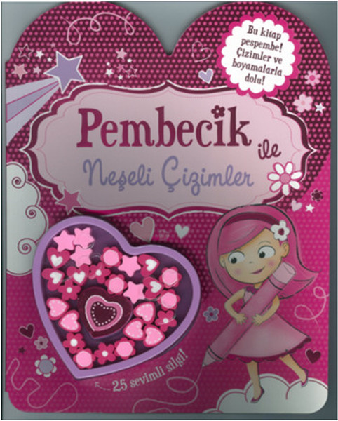 Pembecik ile Neşeli Çizimler; Faaliyet Kitapları, 25 Sevimli Silgi, 3+ Yaş