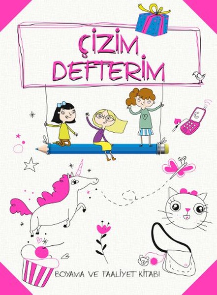Çizim Defterim Boyama ve Faaliyet Kitabı Pembe