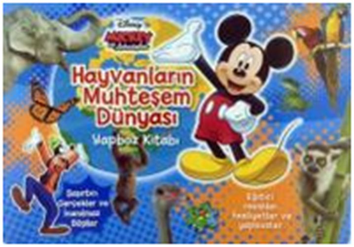 Mickey ve Arkadaşları - Hayvanların Muhteşem Dünyası Yapboz Kitabı (3+ Yaş)