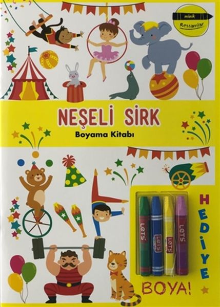 Neşeli Sirk Boyama Kitabı - Minik Ressamlar