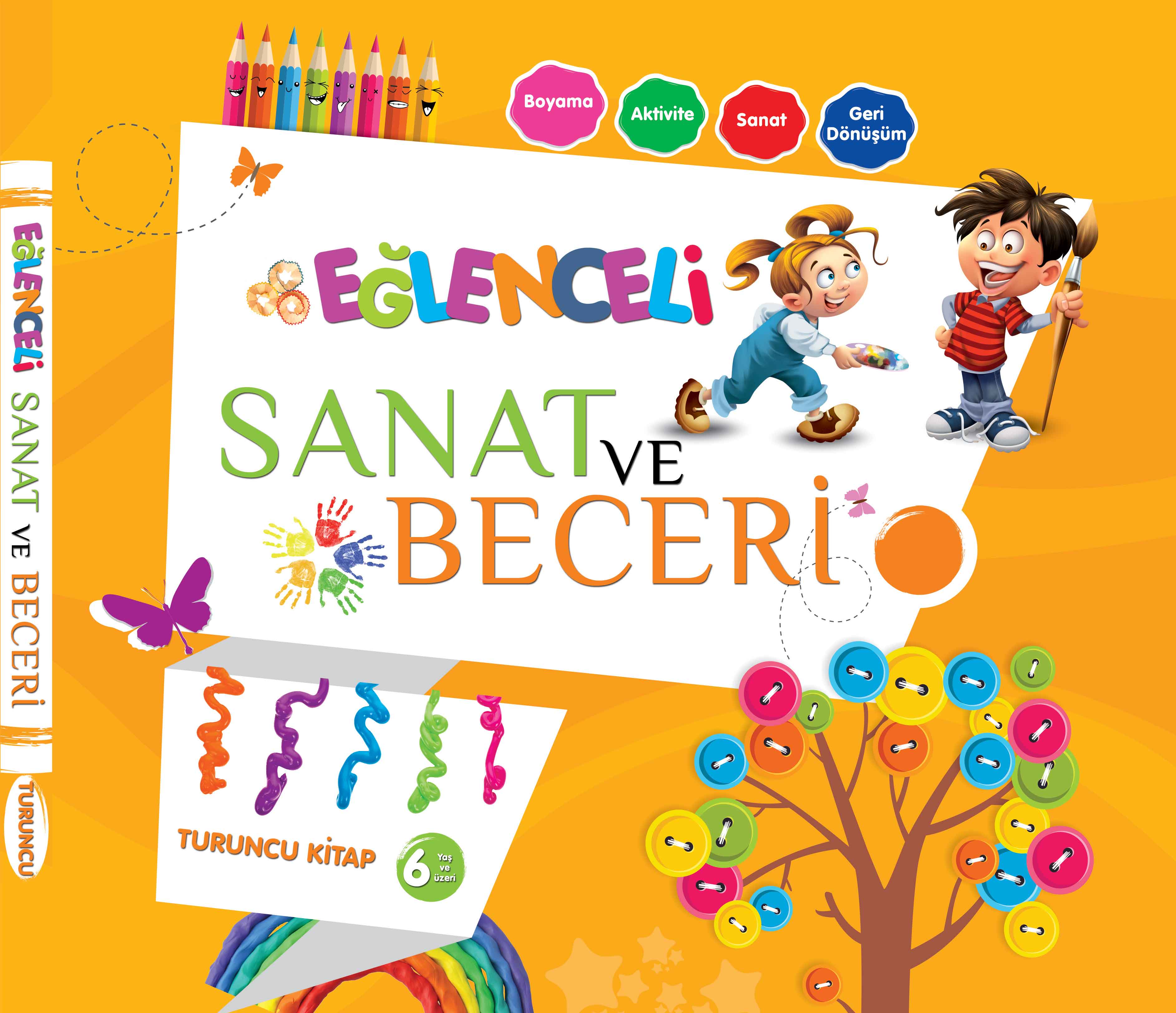 Eğlenceli Sanat ve Beceri Turuncu Kitap (6 Yaş)