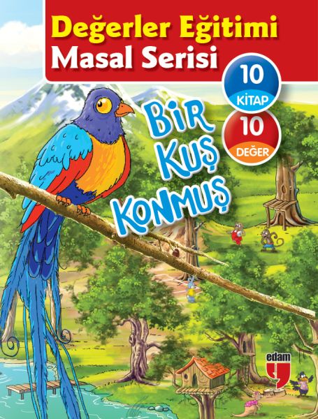 Değerler Eğitimi Masal Serisi - Bir Kuş Konmuş (10 Kitaplık Set)
