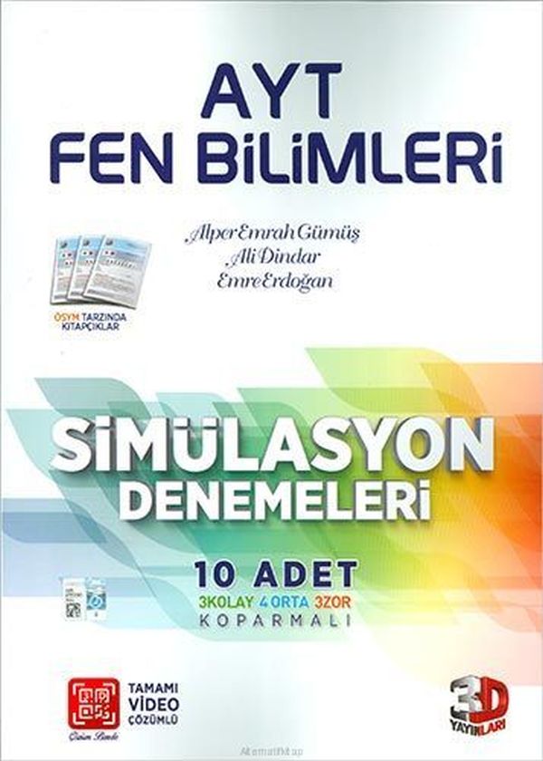 3D AYT Fen Bilimleri Video Çözümlü Simülasyon Denemeler (Yeni)