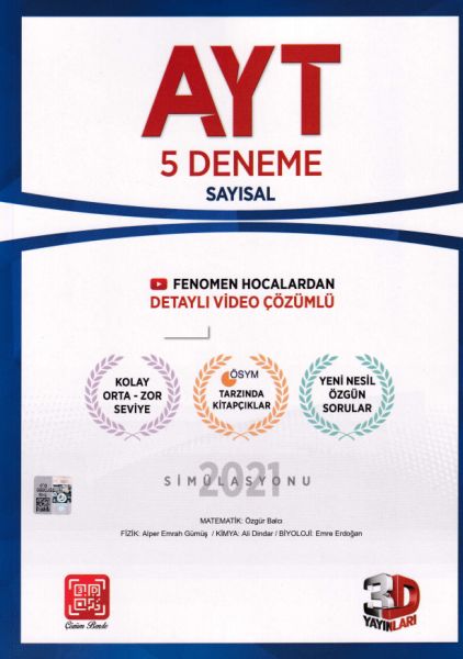Çözüm Yayınları AYT Sayısal 5 li Paket Deneme 3D Çözüm