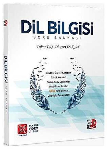 3D Yayınları Dil Bilgisi Tamamı Video Çözümlü Soru Bankası