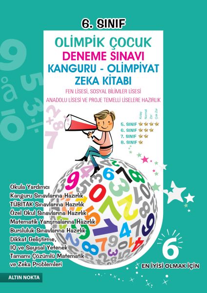 Altın Nokta 6. Sınıf Olimpik Çocuk Deneme Sınavı Kanguru - Olimpiyat Zeka Kitabı
