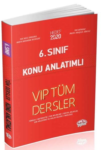 Editör 6. Sınıf VIP Tüm Dersler Konu Anlatımlı Kırmızı Kitap (Yeni)