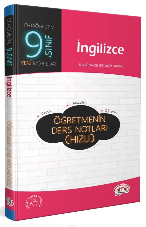 Editör 9. Sınıf İngilizce Öğretmenin Ders Notları (Hızlı)