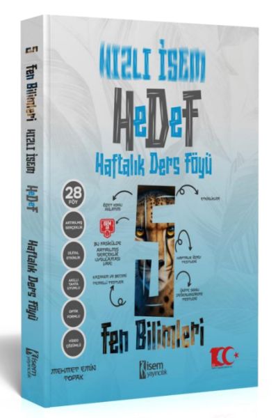 İsem Yayıncılık 2024 Hızlı  Hedef 5.Sınıf Fen Bilimleri Haftalık Ders Föyü