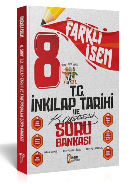 İsem Yayıncılık 2024 Farklı İsem 8.Sınıf İnkılap Tarihi Ve Atatürkçülük Soru Bankası