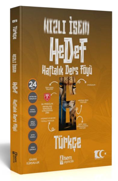 İsem Yayıncılık 2024 Hızlı  Hedef 6.Sınıf Türkçe Haftalık Ders Föyü
