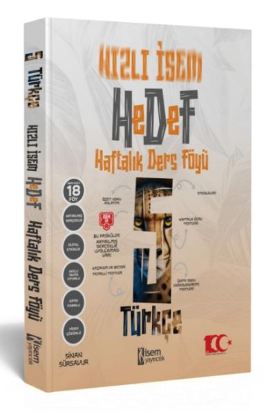 İsem Yayıncılık 2024 Hızlı  Hedef 5.Sınıf Türkçe Haftalık Ders Föyü