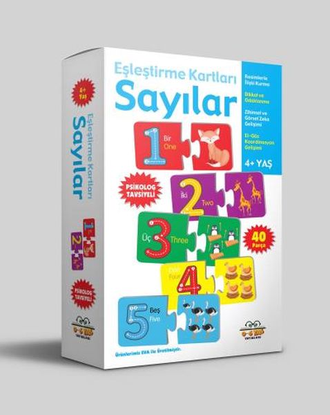 Sayılar - Eşleştirme Kartları (4+ Yaş)