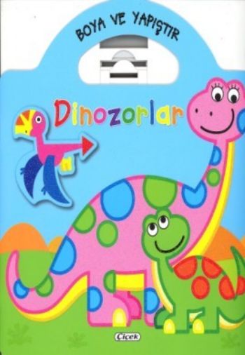 Boya ve Yapıştır - Dinozorlar (Mavi)