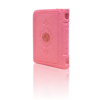 Büyük Cep Boy Kur'an-ı Kerim (Pembe Renk, Kılıflı, Mühürlü)