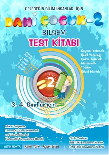 Dahi Çocuk 2 Bilsem Test Kitabı 3.4. Sınıflar için
