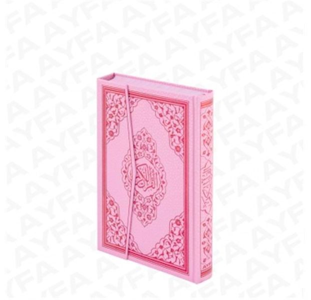 Kur'an-ı Kerim (Ayfa-125P, Cami Boy, Gül Desenli, Pembe, Ciltli)