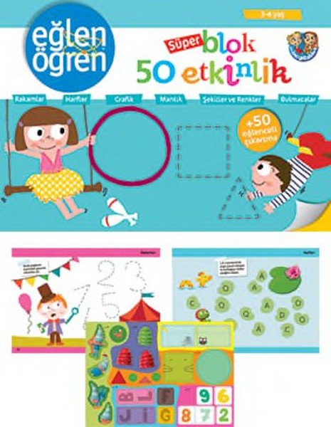 Eğlen Öğren Süper Blok 50 Etkinlik (3-4 Yaş)
