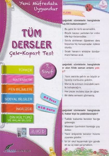 Bilgili 7. Sınıf Tüm Dersler Yaprak Test