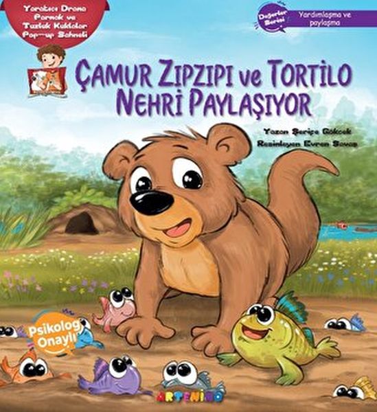 Çamur Zıpzıpı ve Tortilo Nehri Paylaşıyor Yaratıcı Drama Parmak ve Tuzluk Kuklalar Pop-up Sahneli