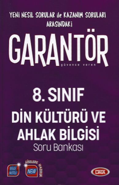 Data Yayınları 8. Sınıf LGS Din Kültürü ve Ahlak Bilgisi Garantör Soru Bankası Data