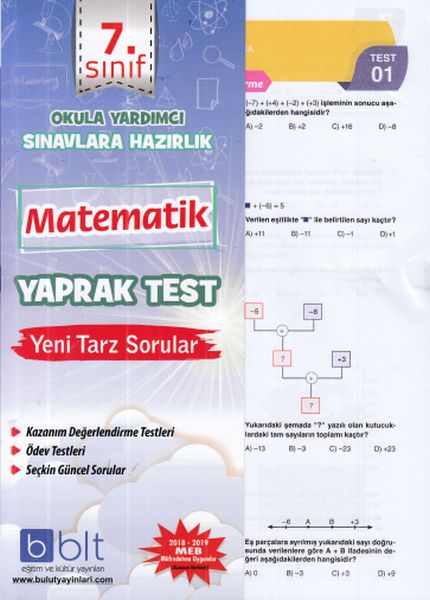 7. Sınıf Matematik Yaprak Test