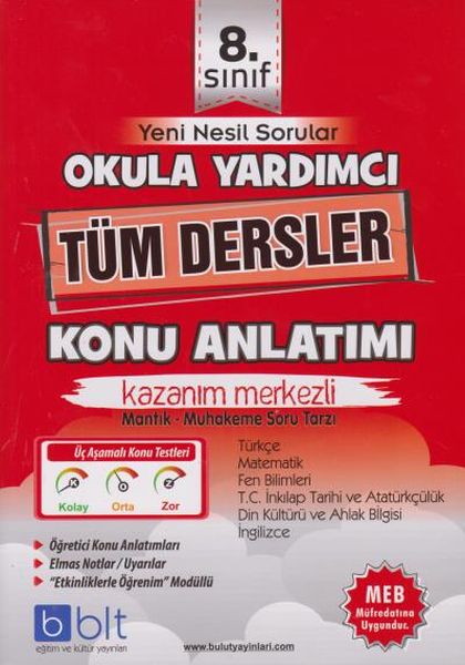 Bulut Eğitim Yayınları 8. Sınıf LGS Tüm Dersler Konu Anlatımı Bulut Eğitim