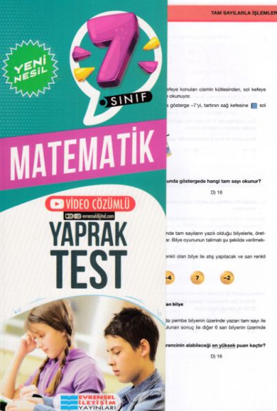 Evrensel 7.Sınıf Matematik Yeni Nesil Yap. Test