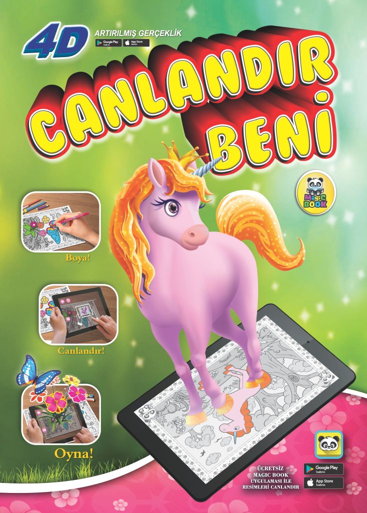 Canlandır Beni - Kız Sihirli Boyama Kitabı