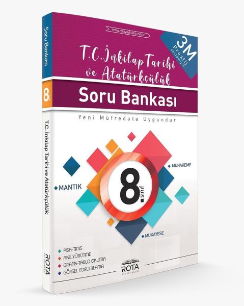 Rota Yayınları 8. Sınıf LGS T.C. İnkılap Tarihi ve Atatürkçülük Soru Bankası RTY Rota
