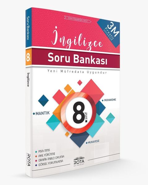 Rota Yayınları 8. Sınıf LGS İngilizce Soru Bankası Rty Rota