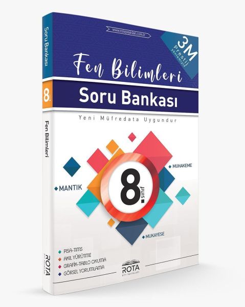 Rota Yayınları 8. Sınıf LGS Fen Bilimleri Soru Bankası RTY Rota