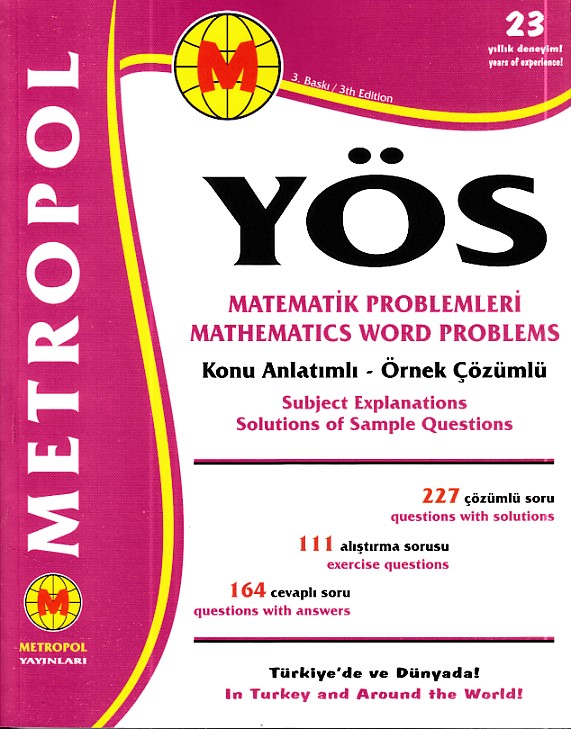 Metropol YÖS Matematik Problemleri Konu Anlatımlı - Örnek Çözümlü (Yeni)